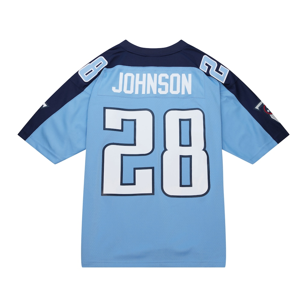 Choea T.Titans #28 Chris Johnson Mitchell & Ness Light Blue Legacy Replica Jersey Stitched Puhic Game Jerseys