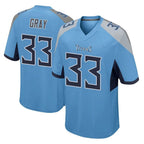 Choea T.Titans #33 Cedric Gray Player Light Blue Home Game Stitched Jerseys
