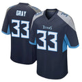 Choea T.Titans #33 Cedric Gray Player Navy Home Game Stitched Jerseys