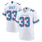 Choea T.Titans #33 Cedric Gray Player White 2026 Game Home Stitched Jerseys