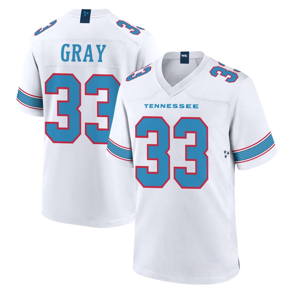 Choea T.Titans #33 Cedric Gray Player White 2026 Game Home Stitched Jerseys