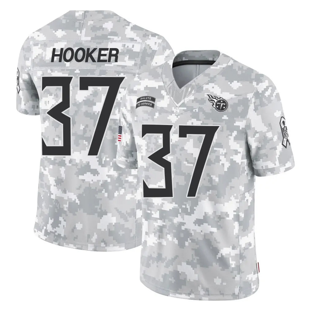 Choea T.Titans #37 Amani Hooker Player Arctic Camo Limited Salute to Service Home Game Stitched Jerseys