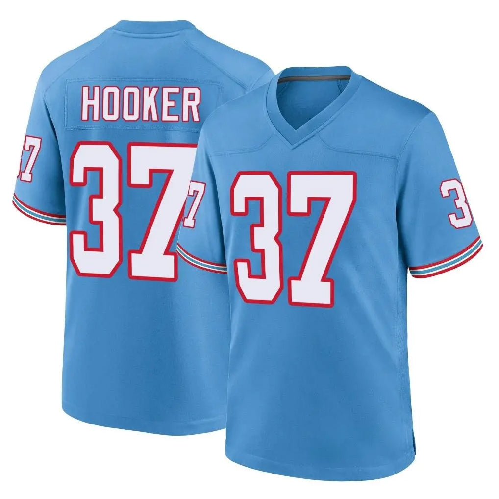 Choea T.Titans #37 Amani Hooker Player Light Blue Oilers Throwback Home Game Stitched Jerseys