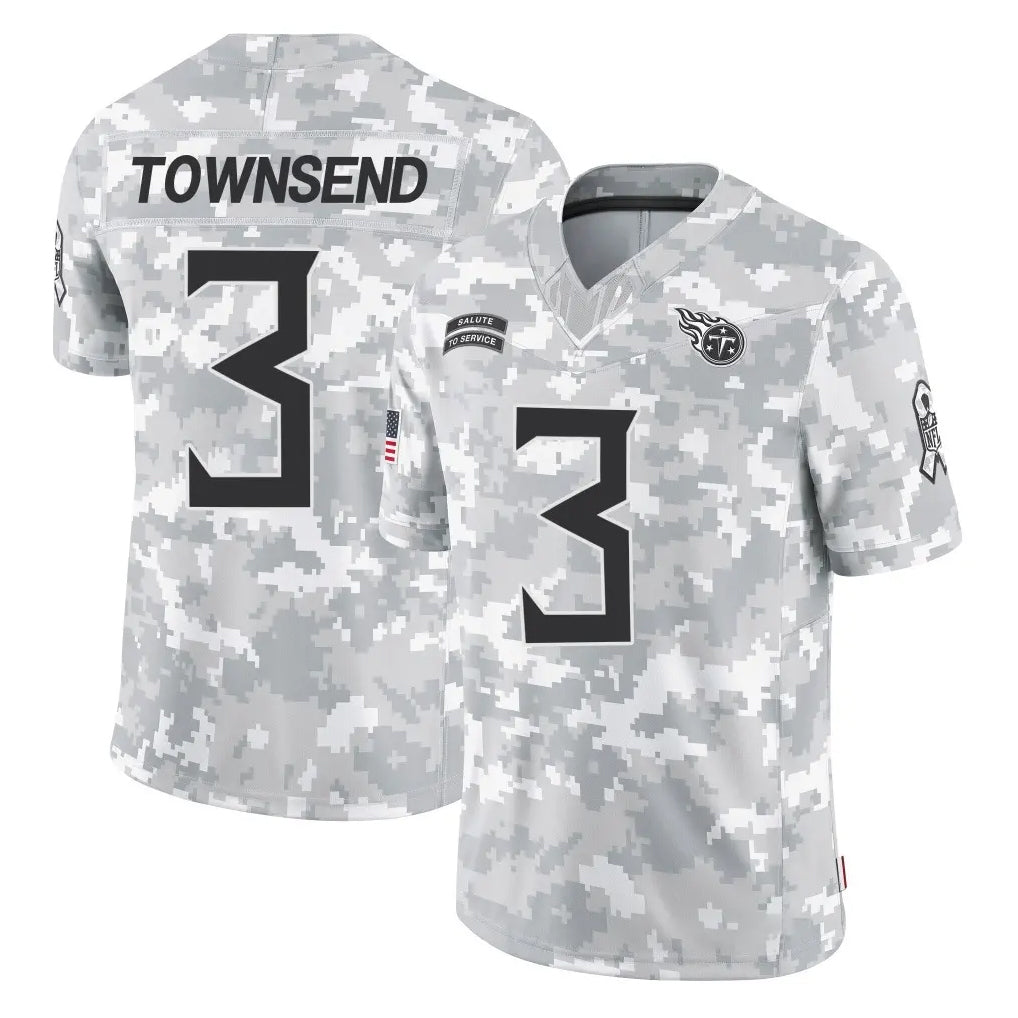 Choea T.Titans #3 Tommy Townsend Player Arctic Camo Limited Salute to Service Home Game Stitched Jerseys