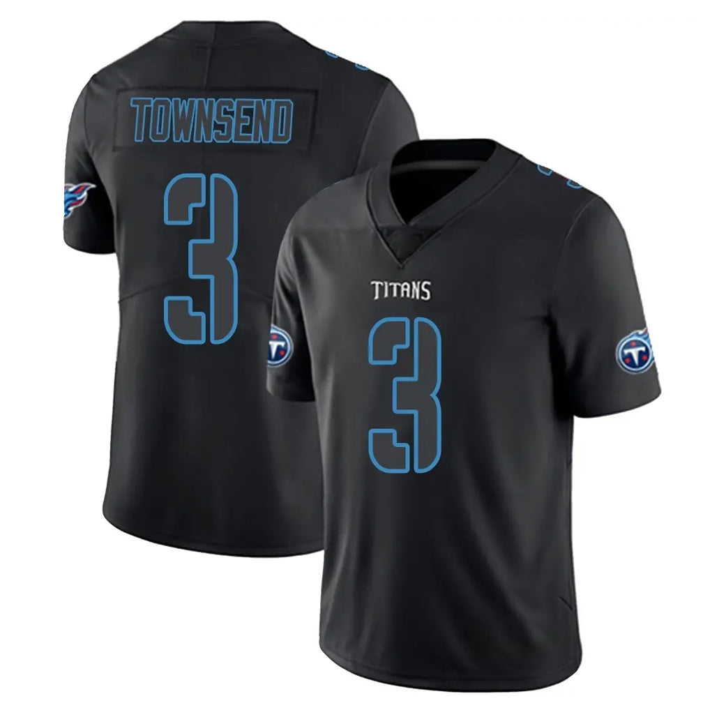 Choea T.Titans #3 Tommy Townsend Player Black Impact Limited Home Game Stitched Jerseys