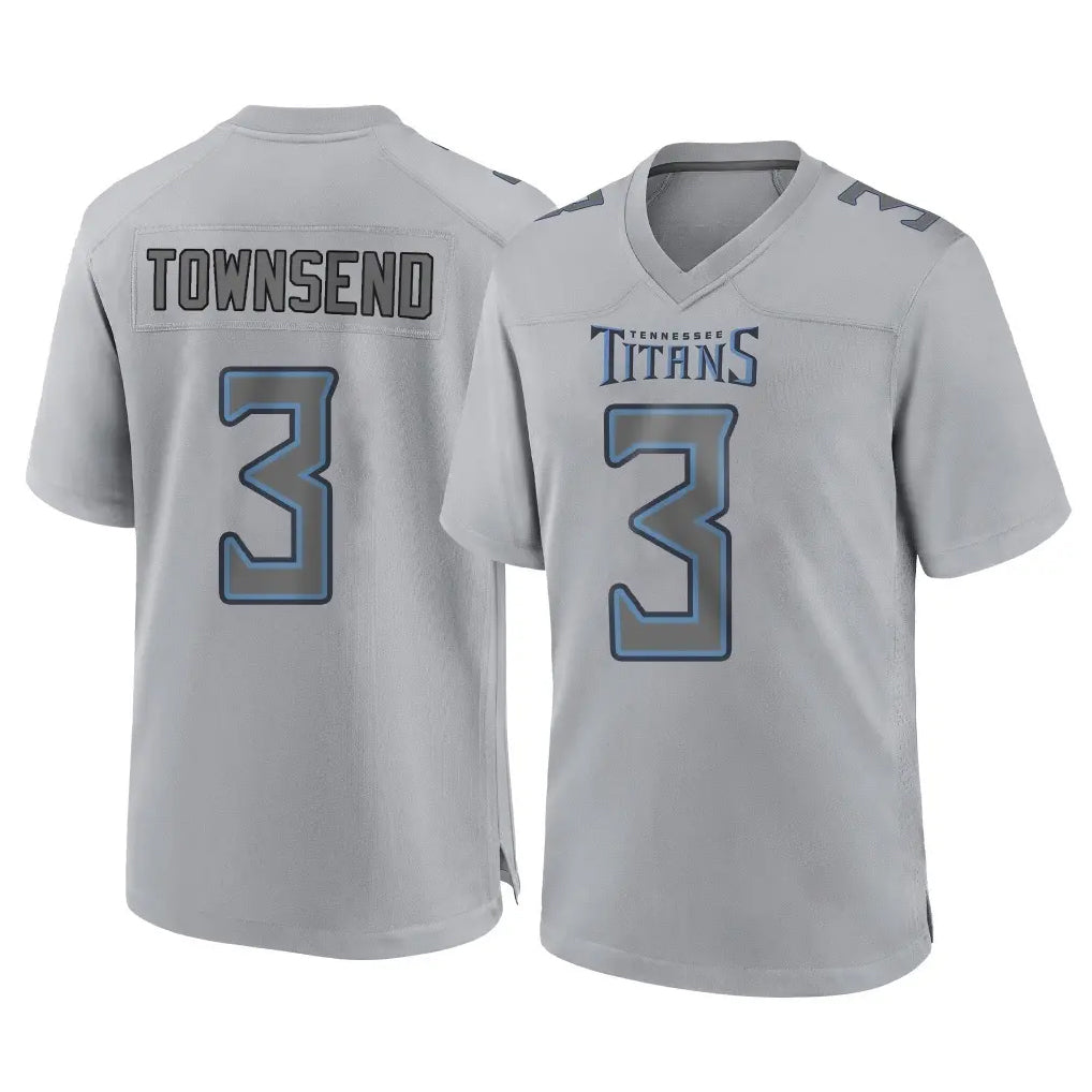 Choea T.Titans #3 Tommy Townsend Player Gray Atmosphere Fashion Home Game Stitched Jerseys