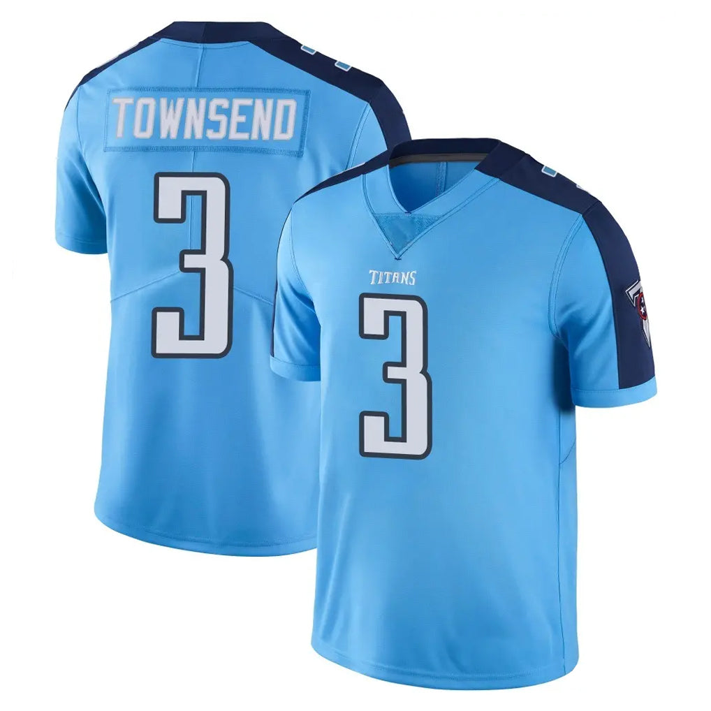 Choea T.Titans #3 Tommy Townsend Player Light Blue Limited Color Rush Home Game Stitched Jerseys