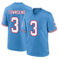 Choea T.Titans #3 Tommy Townsend Player Light Blue Oilers Throwback Home Game Stitched Jerseys