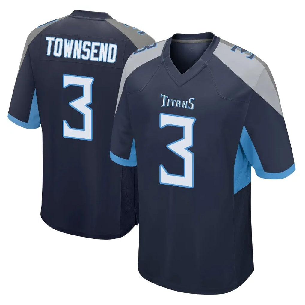 Choea T.Titans #3 Tommy Townsend Player Navy Home Game Stitched Jerseys