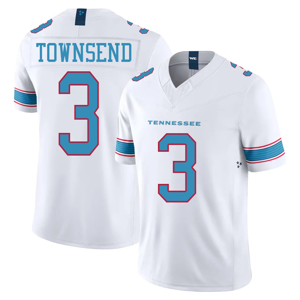 Choea T.Titans #3 Tommy Townsend Player White Limited Vapor F.U.S.E. Home Game Stitched Jerseys