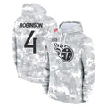 Choea T.Titans #4 Wan'Dale Robinson Player Camo Arctic Salute to Service Pullover Hoodies Home Game Stitched Jerseys