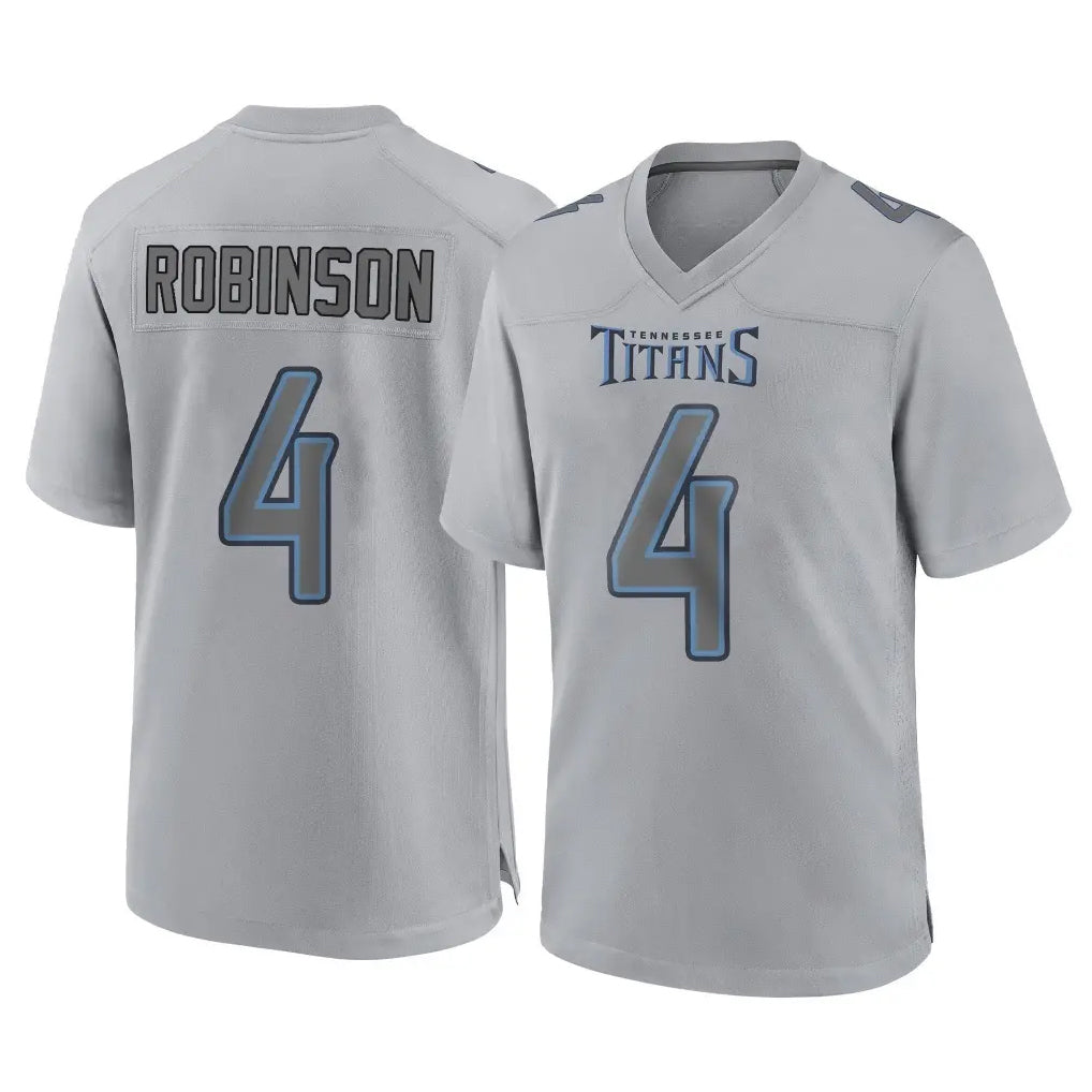Choea T.Titans #4 Wan'Dale Robinson Player Gray Atmosphere Fashion Home Game Stitched Jerseys
