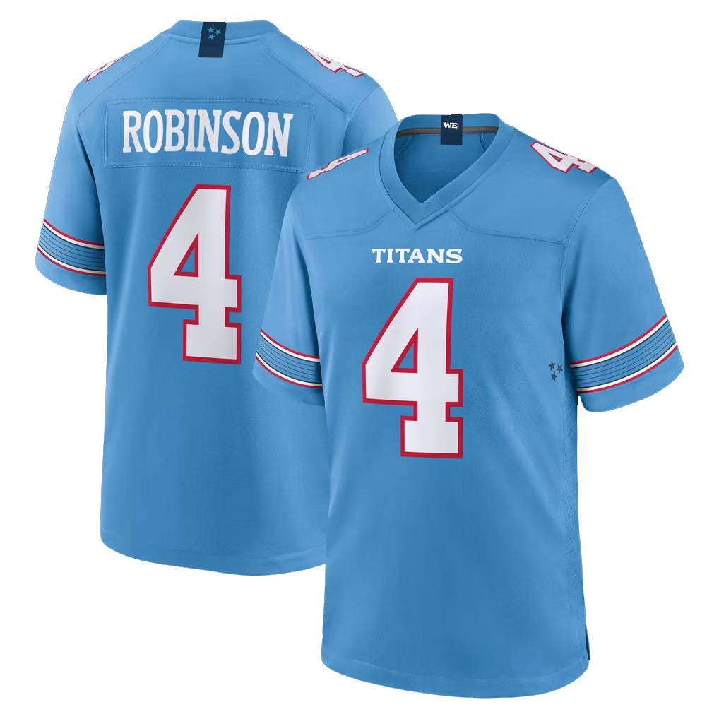 Choea T.Titans #4 Wan'Dale Robinson Player Light Blue 2026 Game Home Stitched Jerseys