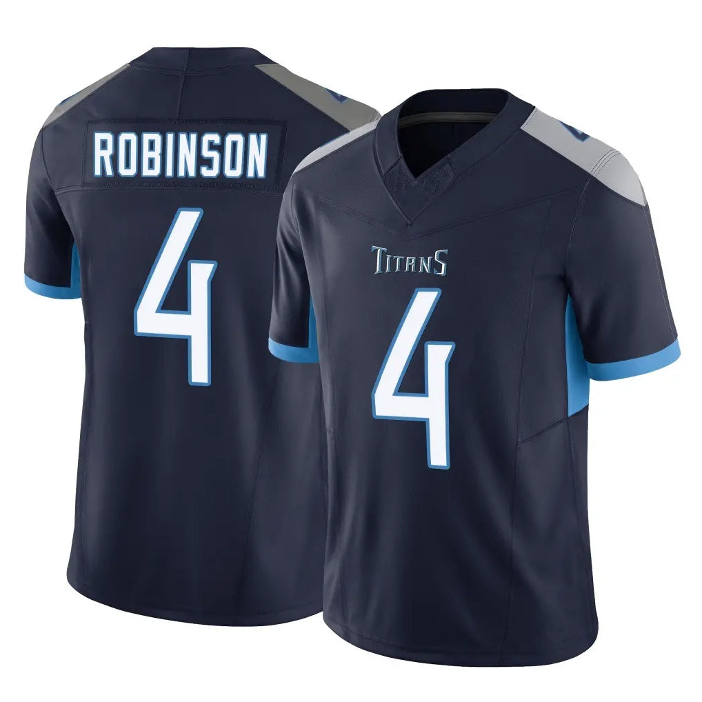 Choea T.Titans #4 Wan'Dale Robinson Player Navy Limited Vapor F.U.S.E. Home Game Stitched Jerseys
