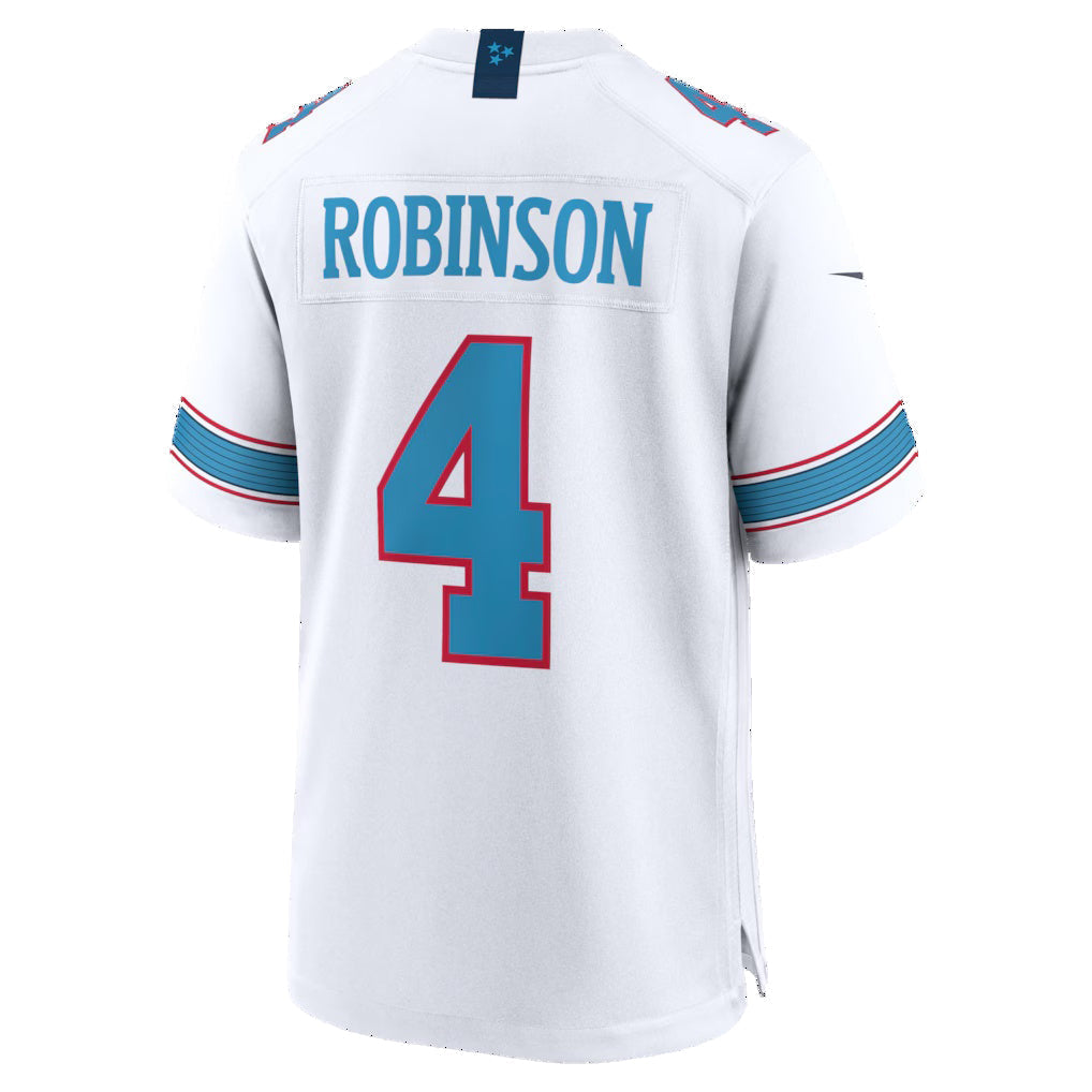 Choea T.Titans #4 Wan'Dale Robinson White Game Stitched Jerseys