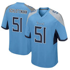 Choea T.Titans #51 Austin Schlottmann Player Light Blue Home Game Stitched Jerseys