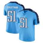 Choea T.Titans #51 Austin Schlottmann Player Light Blue Limited Color Rush Home Game Stitched Jerseys