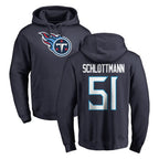 Choea T.Titans #51 Austin Schlottmann Player Navy Logo Pullover Hoodies Home Game Stitched Jerseys