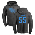 Choea T.Titans #55 JC Latham Player Ash One Color Pullover Hoodies Home Game Stitched Jerseys