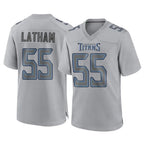 Choea T.Titans #55 JC Latham Player Gray Atmosphere Fashion Home Game Stitched Jerseys