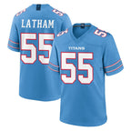 Choea T.Titans #55 JC Latham Player Light Blue 2026 Game Home Stitched Jerseys