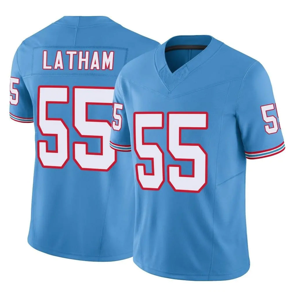 Choea T.Titans #55 JC Latham Player Light Blue Limited Vapor F.U.S.E. Home Game Stitched Jerseys