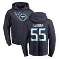 Choea T.Titans #55 JC Latham Player Navy Logo Pullover Hoodies Home Game Stitched Jerseys
