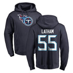 Choea T.Titans #55 JC Latham Player Navy Logo Pullover Hoodies Home Game Stitched Jerseys