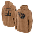Choea T.Titans #66 Fernando Carmona Jr. Player Brown Salute To Service Club Pullover Hoodies Home Game Stitched Jerseys