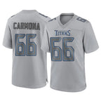 Choea T.Titans #66 Fernando Carmona Jr. Player Gray Atmosphere Fashion Home Game Stitched Jerseys
