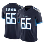 Choea T.Titans #66 Fernando Carmona Jr. Player Navy Limited Vapor F.U.S.E. Home Game Stitched Jerseys