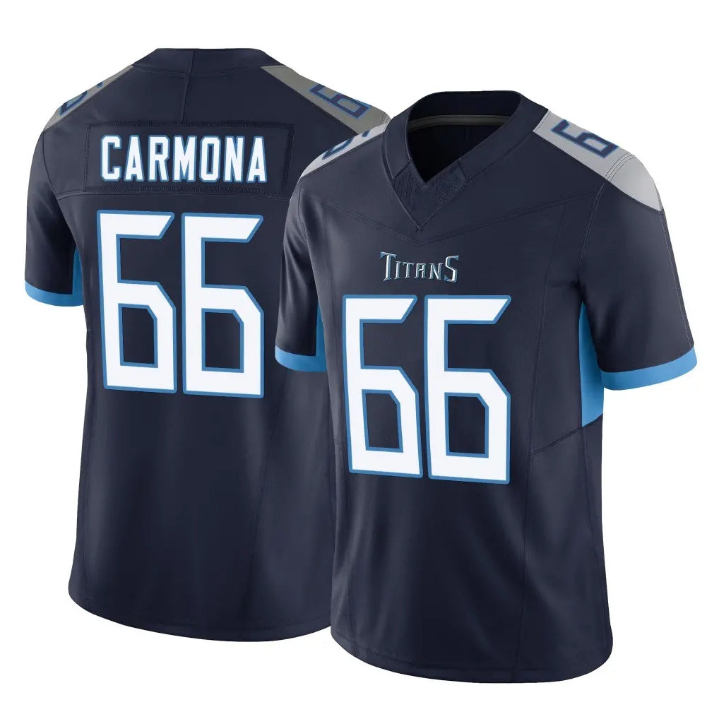 Choea T.Titans #66 Fernando Carmona Jr. Player Navy Limited Vapor F.U.S.E. Home Game Stitched Jerseys