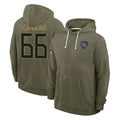 Choea T.Titans #66 Fernando Carmona Jr. Player Olive Salute to Service Hoodies Home Game Stitched Jerseys