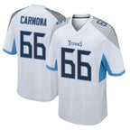 Choea T.Titans #66 Fernando Carmona Jr. Player White Home Game Stitched Jerseys