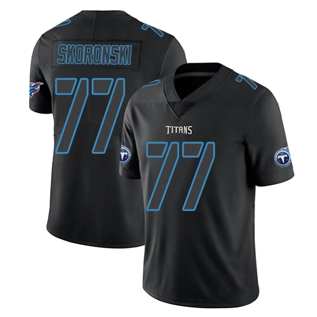 Choea T.Titans #77 Peter Skoronski Player Black Impact Limited Home Game Stitched Jerseys