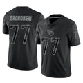 Choea T.Titans #77 Peter Skoronski Player Black Limited Reflective Home Game Stitched Jerseys