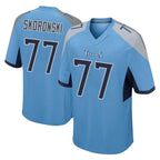 Choea T.Titans #77 Peter Skoronski Player Light Blue Home Game Stitched Jerseys