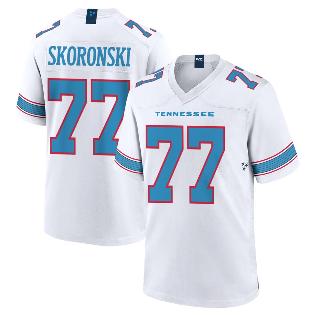 Choea T.Titans #77 Peter Skoronski Player White 2026 Game Home Stitched Jerseys