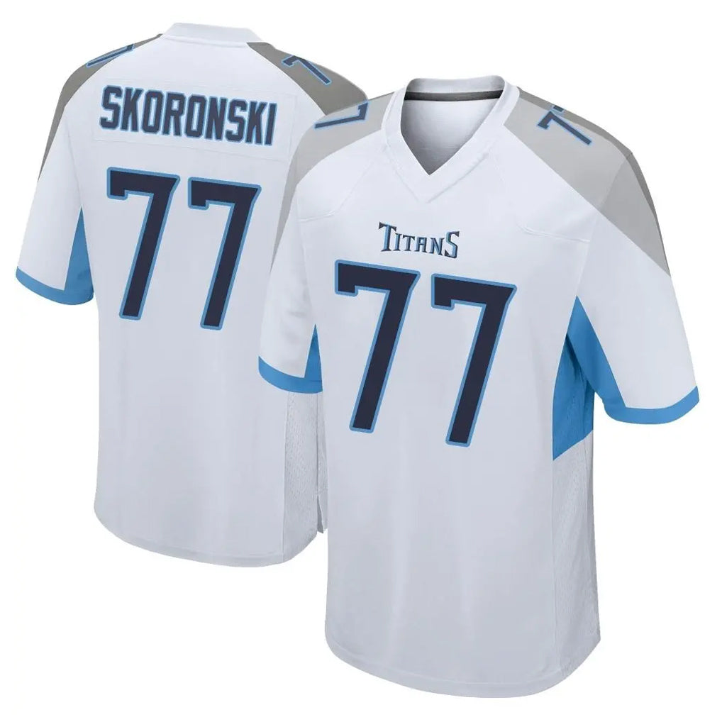 Choea T.Titans #77 Peter Skoronski Player White Home Game Stitched Jerseys