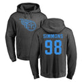 Choea T.Titans #98 Jeffery Simmons Player Ash One Color Pullover Hoodies Home Game Stitched Jerseys