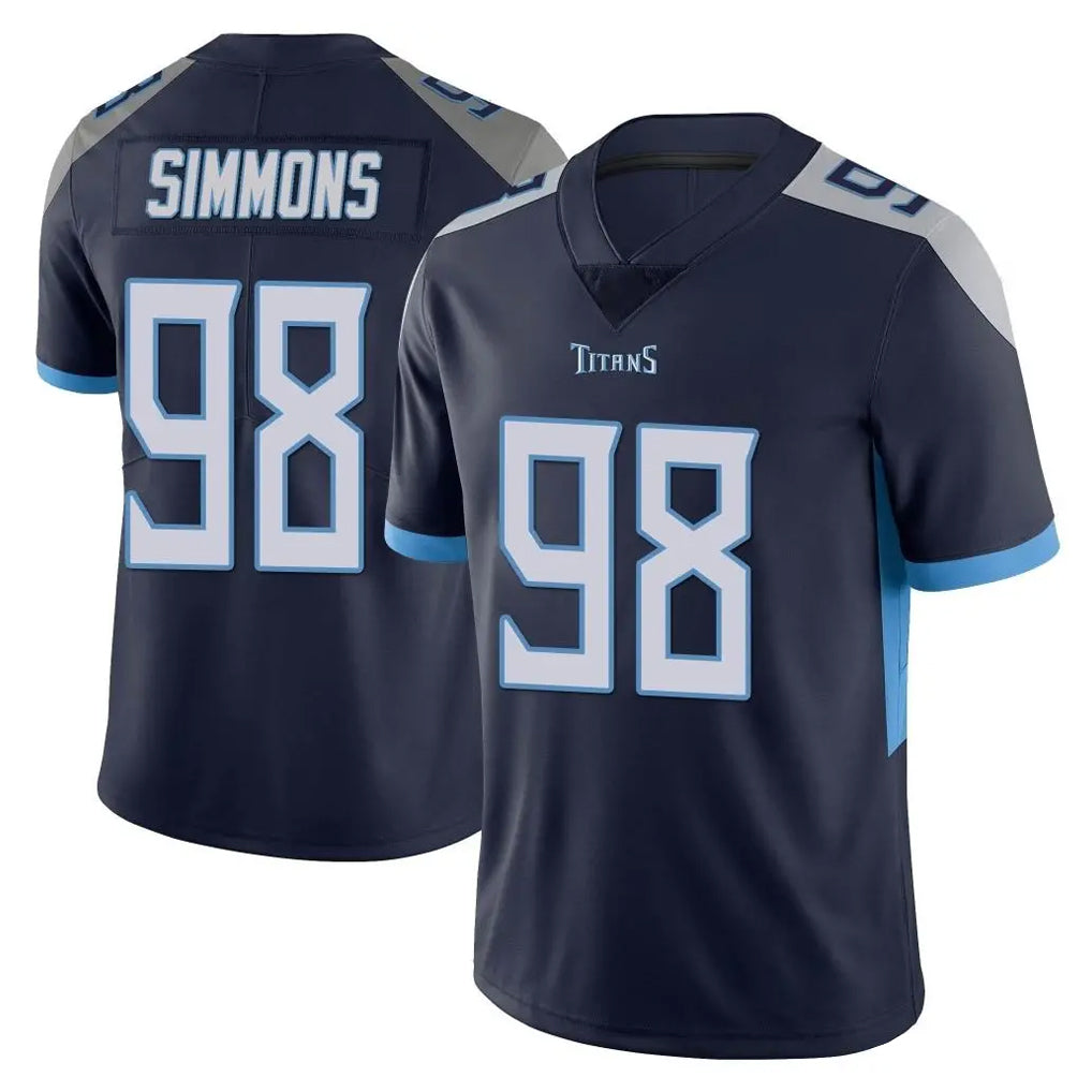 Choea T.Titans #98 Jeffery Simmons Player Navy Limited Vapor Untouchable Home Game Stitched Jerseys