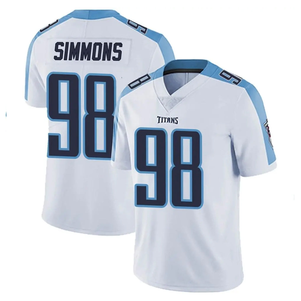 Choea T.Titans #98 Jeffery Simmons Player White Limited Vapor Untouchable Home Game Stitched Jerseys