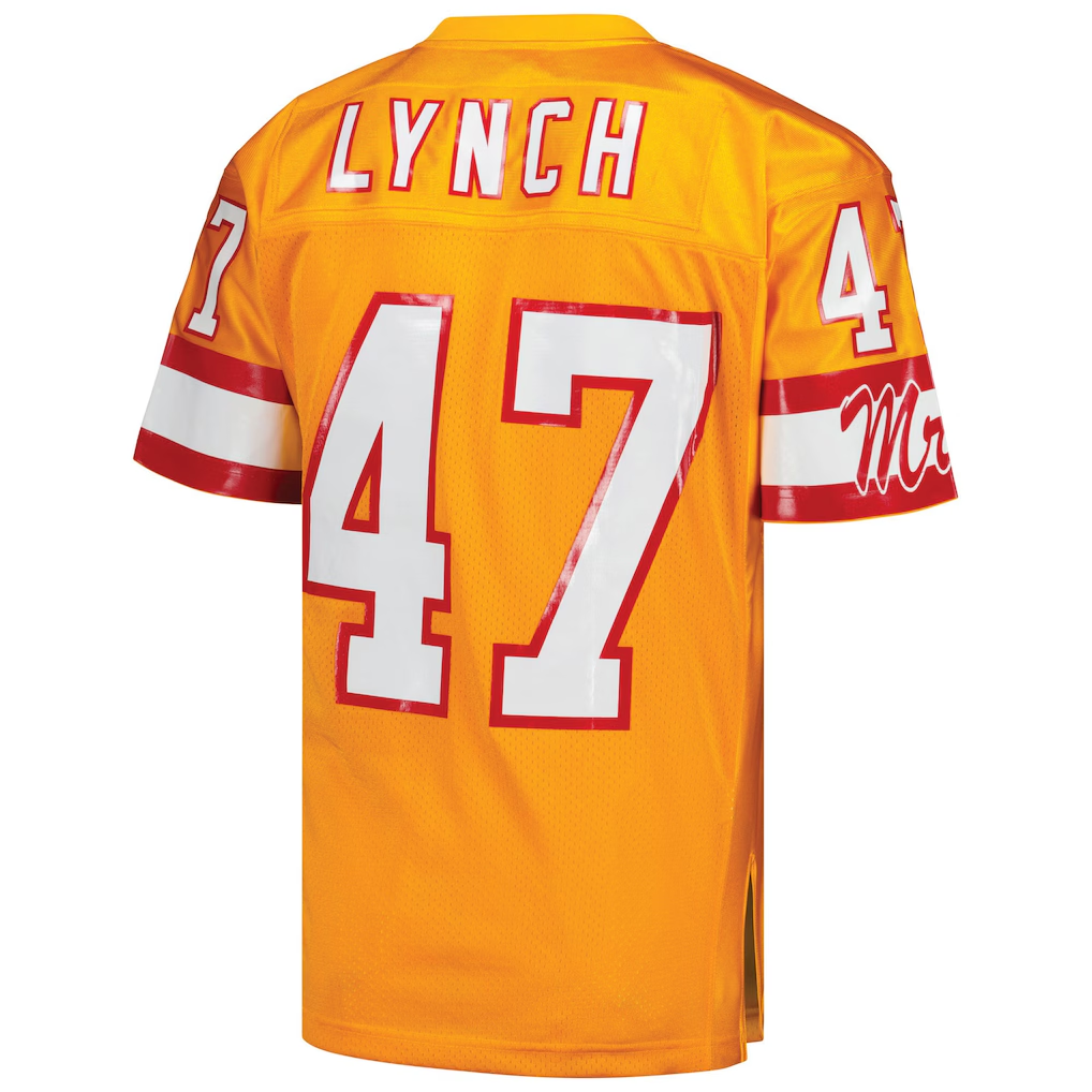 Choea TB.Buccaneers 1993 #47 John Lynch Mitchell & Ness Orange Authentic Throwback Retired Player Stitched Puhic Jersey