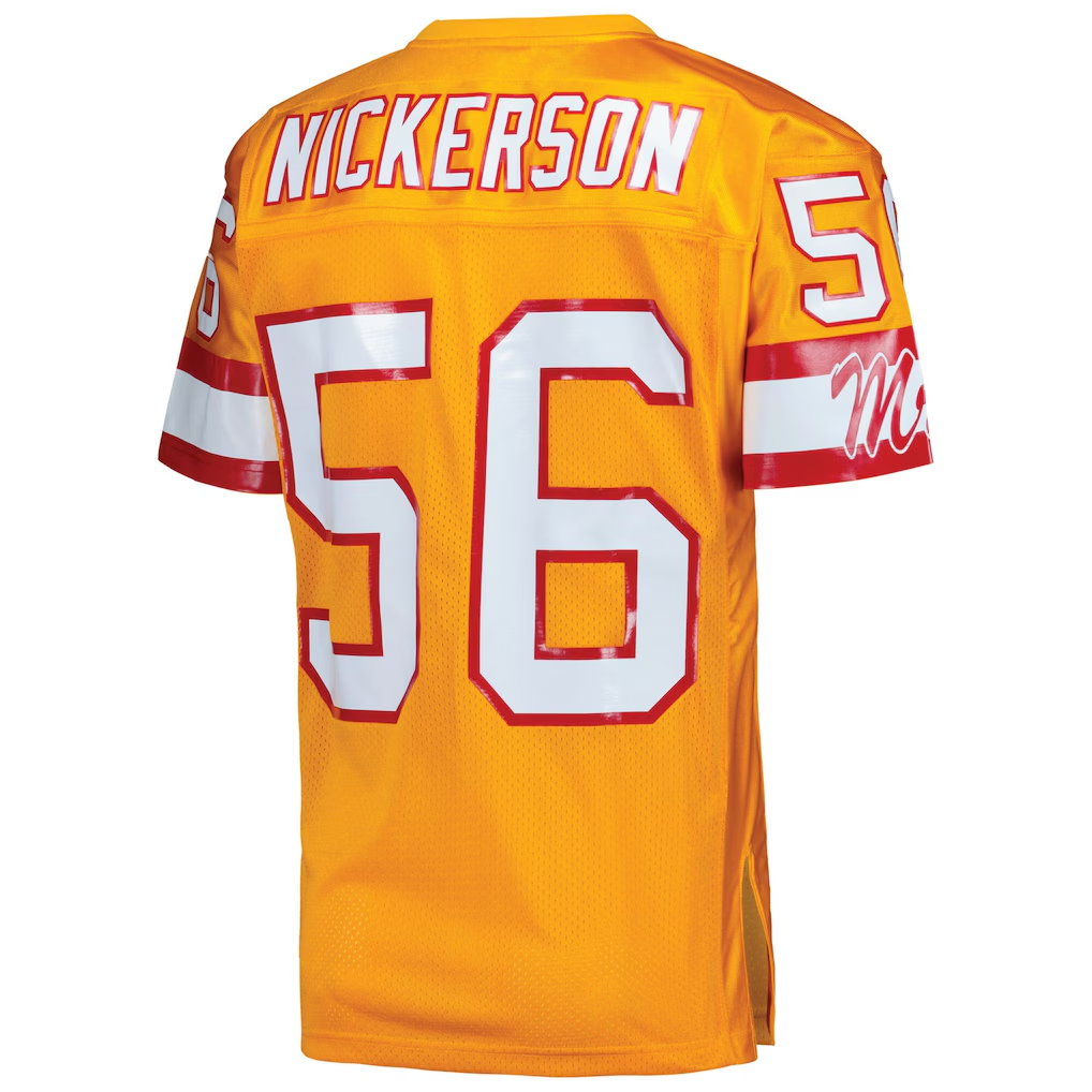 Choea TB.Buccaneers 1993 #56 Hardy Nickerson Mitchell & Ness Orange Authentic Throwback Retired Player Jersey