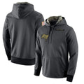 Choea TB.Buccaneers  Blank Player Gray Salute to Service Sideline Performance Pullover Hoodies Home Game Stitched Jerseys