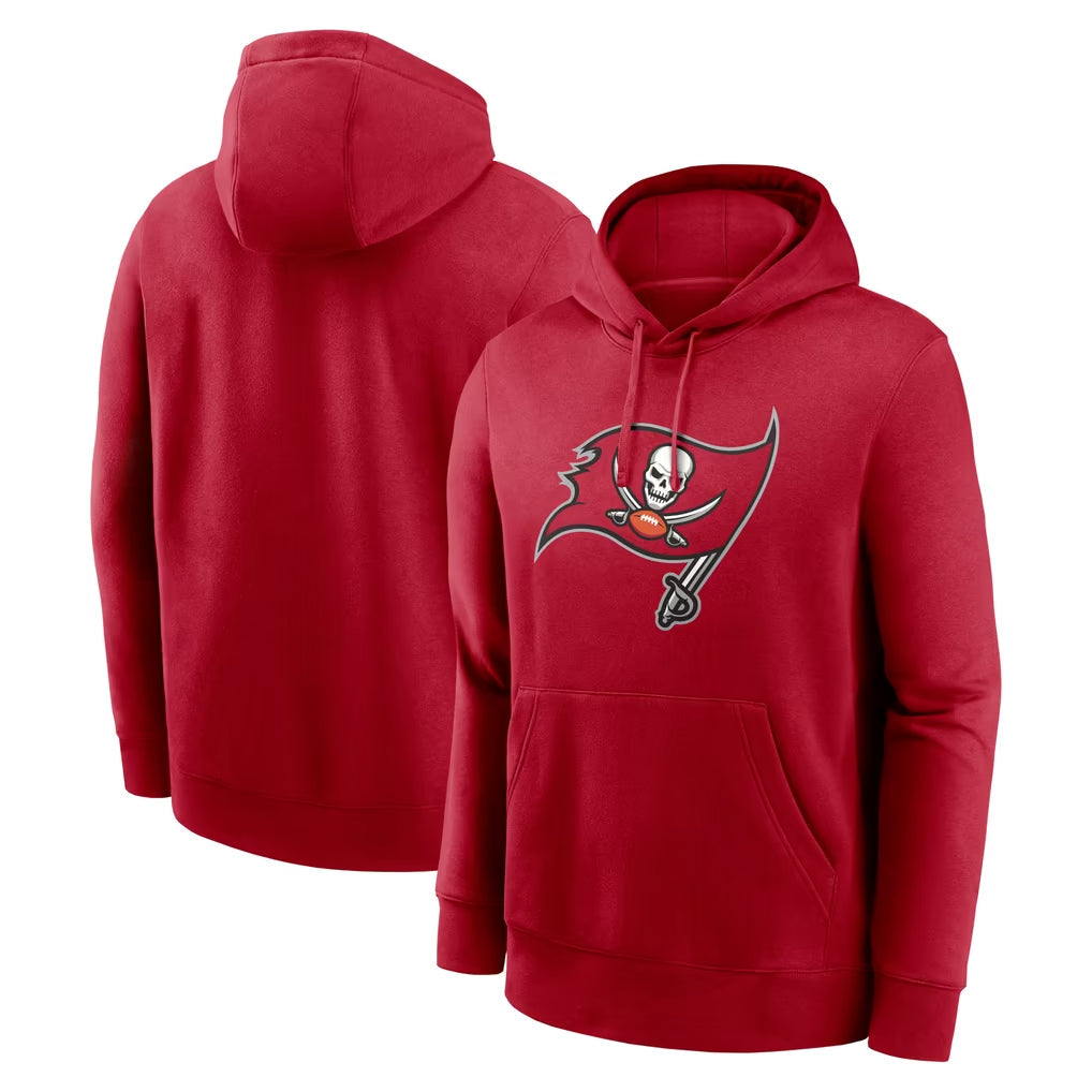 Choea TB.Buccaneers  Blank Player Red LOGO Pullover Hoodie Home Game Stitched Jerseys