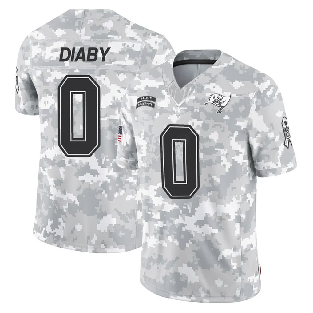 Choea TB.Buccaneers #0 Yaya Diaby Player Arctic Camo Limited Salute To Service Home Game Stitched Jerseys