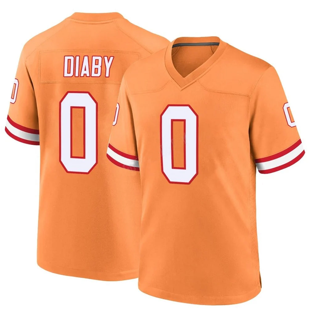 Choea TB.Buccaneers #0 Yaya Diaby Player Orange Throwback Home Game Stitched Jerseys