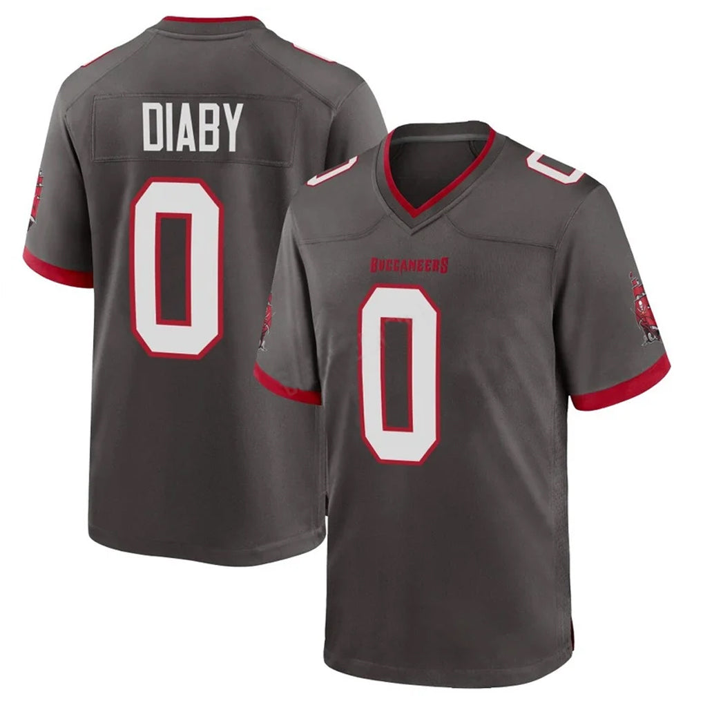 Choea TB.Buccaneers #0 Yaya Diaby Player Pewter Alternate Home Game Stitched Jerseys