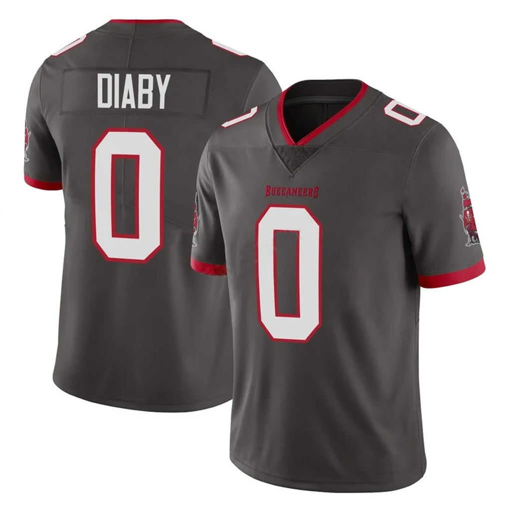 Choea TB.Buccaneers #0 Yaya Diaby Player Pewter Limited Alternate Vapor Home Game Stitched Jerseys